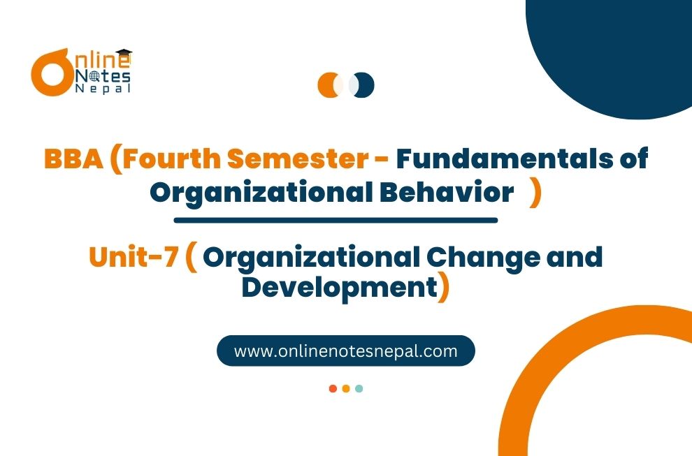 Unit VII: Organizational Change and Development